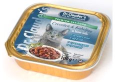 Dr. Clauders Kreveta a treska s kousky masa kompletní krmivo pro kočky 100 g