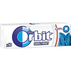Wrigleys Orbit Sweet Mint žvýkačky bez cukru dražé 10 kusů 14 g