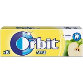 Wrigleys Orbit Jablko žvýkačky bez cukru ovocné dražé 10 kusů 14 g