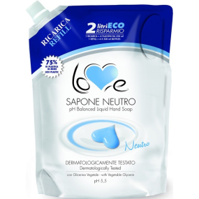 Madel Love Sapone Cremoso Neutro tekuté mýdlo s vyváženým pH 5,5 náhradní náplň 2 l