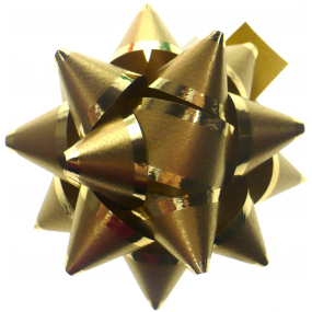 Nekupto Hvězdice střední luxus zlatá, zlatý proužek 6,5 cm