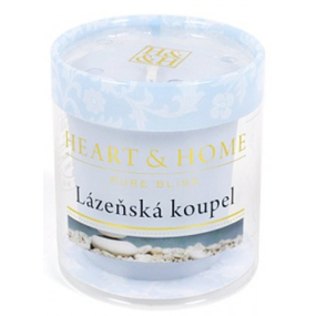 Heart & Home Lázeňská koupel Sojová svíčka bez obalu hoří až 15 hodin 53 g