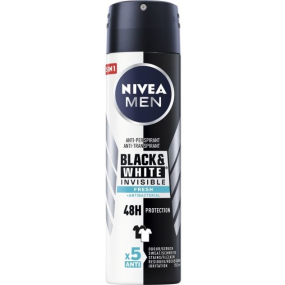 Nivea Men Invisible Black & White Fresh antiperspirant deodorant sprej 150 ml