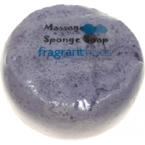 Fragrant Blue Glycerinové mýdlo masážní s houbou naplněnou vůní parfému Dolce & Gabbana Light Blue v barvě fialovomodré 200 g