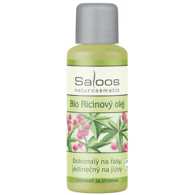 Saloos Bio Ricinový olej lisovaný za studena na tělo, pleť, růst řas a vlasů, hojí jizvy na bradavice 50 ml