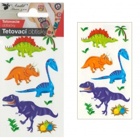 Tetovací obtisky barevné dětské Malí dinosauři 10,5 x 6 cm