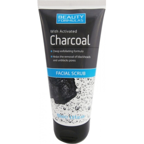 Beauty Formulas Charcoal Aktivní uhlí peeling na obličej a krk 150 ml