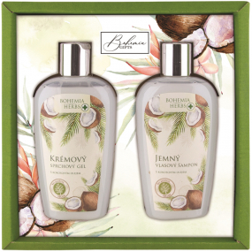 Bohemia Gifts Kokos zvláčňující sprchový gel 250 ml + šampon na vlasy 250 ml, kosmetická sada
