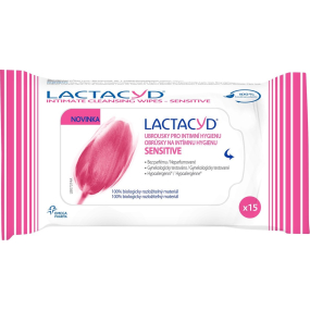 Lactacyd Sensitive vlhčené ubrousky pro intimní hygienu 15 kusů