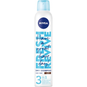 Nivea Fresh Revive Dry suchý šampon pro tmavší tón vlasů 200 ml