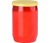 Admit Hřbitovní olejová svíčka červená žluté víčko 29 hodin 100 g