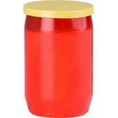 Admit Hřbitovní olejová svíčka červená žluté víčko 29 hodin 100 g
