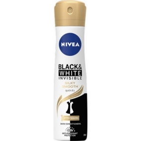 Nivea Invisible Black & White Silky Smooth antiperspirant deodorant sprej pro ženy 150 ml