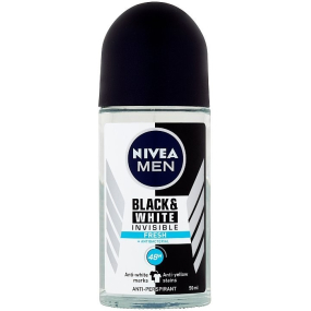 Nivea Men Invisible Black & White Fresh kuličkový antiperspirant deodorant roll-on 50 ml