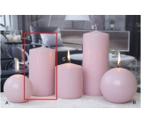 Lima Ice pastel svíčka růžová válec 80 x 150 mm 1 kus