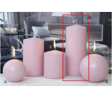 Lima Ice pastel svíčka růžová válec 80 x 200 mm 1 kus