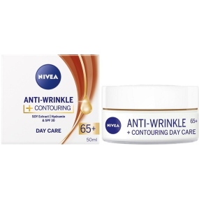 Nivea Anti-Wrinkle+Contouring denní krém pro zlepšení kontur 65+ 50 ml
