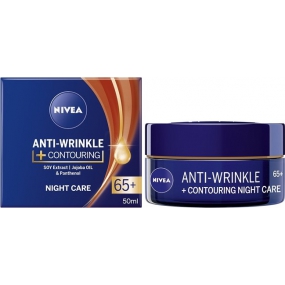 Nivea Anti-Wrinkle+Contouring noční krém pro zlepšení kontur 65+ 50 ml