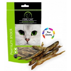 Fine Cat Premium Snack rybičky sušené - chutné přírodní pamlsky pro kočky všech ras 35 g
