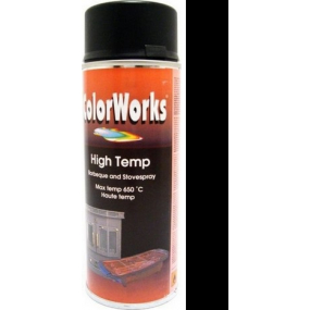 Color Works High Temp 918550 černý žáruvzdorný lak na povrchy 400 ml