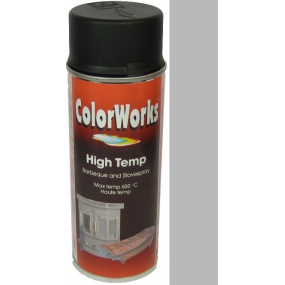 Color Works High Temp 918551 stříbrný žáruvzdorný lak na povrchy 400 ml