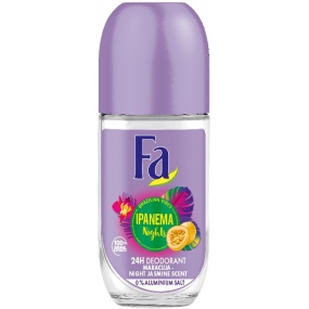 Fa Brazilian Vibes Ipanema Nights kuličkový antiperspirant deodorant roll-on pro ženy 50 ml