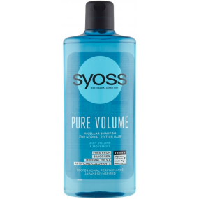 Syoss Pure Volume nadýchaný objem bez zatížení, micelární šampon pro slabé vlasy 440 ml