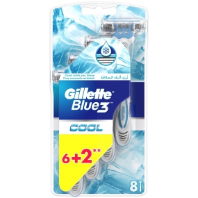 Gillette Blue 3 Cool 3břitý holicí strojek pro muže 8 kusy