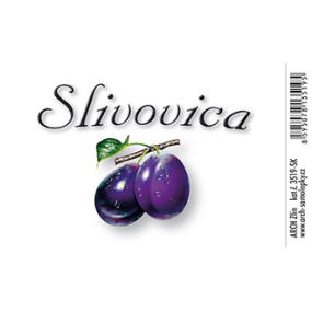 Arch Samolepka Slivovica velká etiketa 8,5 x 5,5 cm SK 1 kus
