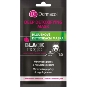 Dermacol Black Magic Textilní detoxikační maska 15 ml