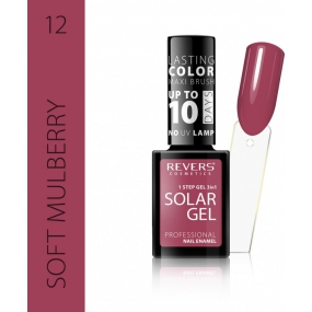 Revers Solar Gel gelový lak na nehty 12 Soft Mulberry 12 ml