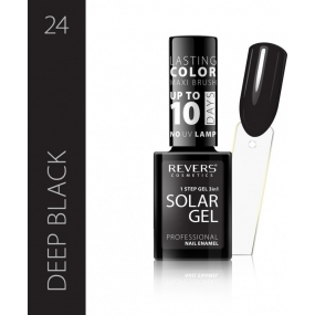 Revers Solar Gel gelový lak na nehty 24 Deep Black 12 ml