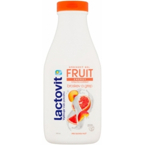 Lactovit Fruit Energy Vitalita a svěžest broskev a grep sprchový gel pro suchou pleť 500 ml