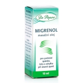 Dr. Popov Migrenol masážní olej k potírání spánků, čela a zátylku při únavě, migréně, nevolnosti 10 ml