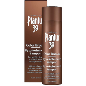 Plantur 39 Color Brown fyto-kofeinový šampon pro sytější hnědou barvu vlasů, proti vypadávání vlasů 250 ml