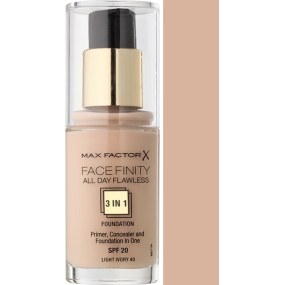 Max Factor Facefinity All Day Flawless 3v1 make-up 40 Light Ivory 30 ml