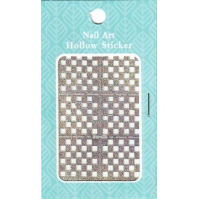 Nail Accessory Hollow Sticker šablonky na nehty multibarevné čtverečky 1 aršík 129
