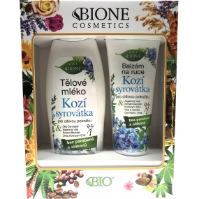 Bione Cosmetics Kozí syrovátka tělové mléko pro citlivou pokožku 500 ml + balzám na ruce 205 ml, kosmetická sada