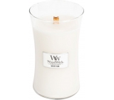 WoodWick White Teak - Bílý teak vonná svíčka s dřevěným knotem a víčkem sklo velká 609,5 g