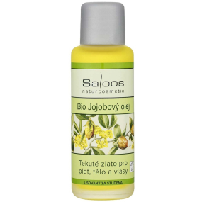 Saloos Bio Jojobový olej tělový lisovaný za studena, regenerační, pro dlouhodobou hydrataci pokožky 50 ml