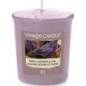 Yankee Candle Dried Lavender & Oak - Sušená levandule a dub vonná svíčka votivní 49 g