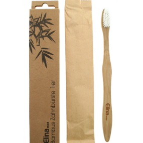 Elina Med Bambus Medium střední veganský, recyklovatelný, eco zubní kartáček s bambusovou rukojetí