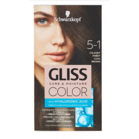 Schwarzkopf Gliss Color barva na vlasy 5-1 Chladný hnědý 2 x 60 ml