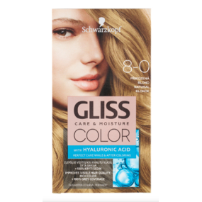 Schwarzkopf Gliss Color barva na vlasy 8-0 Přirozená blond 2 x 60 ml