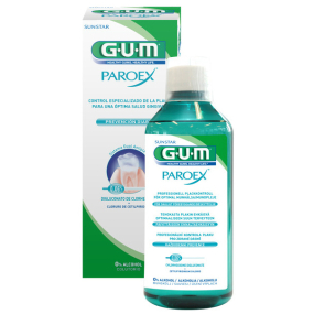 Gum Paroex ústní voda, výplach CHX 0,06% pro profesionální kontrolu plaku a dlouhodobou ochranu dásní při prvních projevech zánětu dásní 500 ml