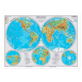 Ditipo Mapa Zemské polokoule a Přírodní zajímavosti nej Země A3
