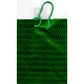 Nekupto Dárková papírová taška hologram standart 10 x 33 cm Zelená THLH
