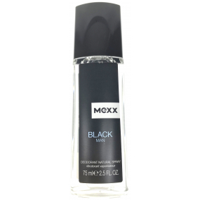 Mexx Black Man parfémovaný deodorant sklo pro muže 75 ml