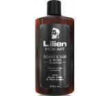 Lilien Men-Art Beard & Hair & Body Shampoo Black šampon na vousy, vlasy a tělo s Aloe Vera a Panthenolem 250 ml
