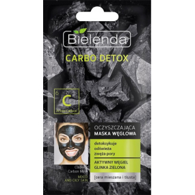 Bielenda Carbo Detox čistící a detoxikační maska pro smíšenou až mastnou pleť 8 g